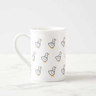 Tasse En Porcelaine Motif de canard blanc