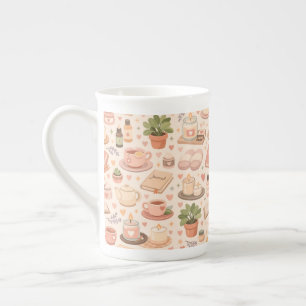 Tasse En Porcelaine Motif esthétique de soins personnels