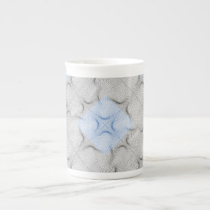 Tasse En Porcelaine Motif filaire 08,B Blanc BG