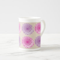 Motif floral rose et pourpre