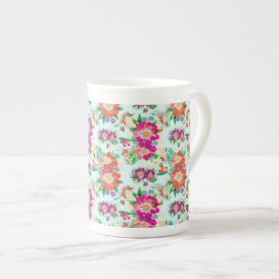 Tasse En Porcelaine Motif floral vintage lumineux