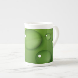 Tasse En Porcelaine Motif Green Raindrop