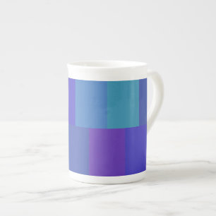 Tasse En Porcelaine Motif moderne à palette bleue