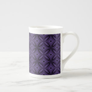 Tasse En Porcelaine Motif Rétro de Couleur Violet Foncé