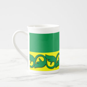 Tasse En Porcelaine Motifs feuille verts