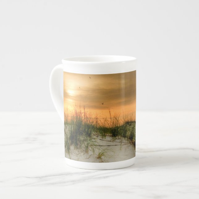 Tasse En Porcelaine Mouettes au lever du soleil (Devant gauche)