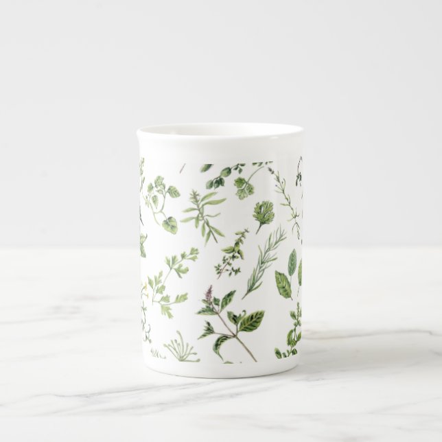 Tasse En Porcelaine Mug à motifs herbacés (Devant)