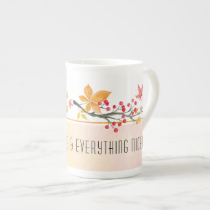 Tasse En Porcelaine Mug de Chine d'os d'automne personnalisé