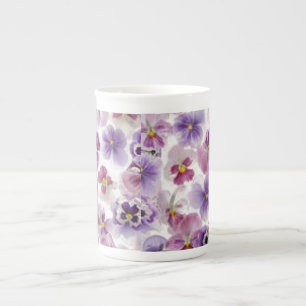 Tasse En Porcelaine Mug De Chine Panseuse Rose Et Violet