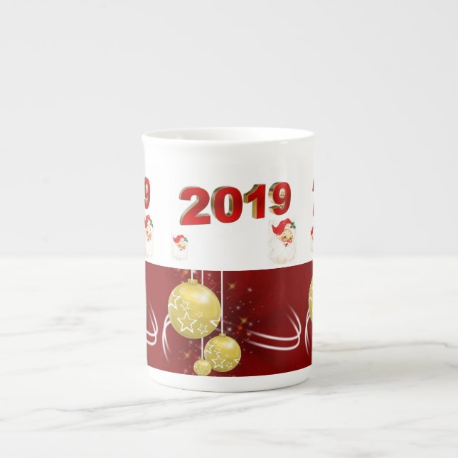 Tasse En Porcelaine Mug de Noël, 2019 (Devant)