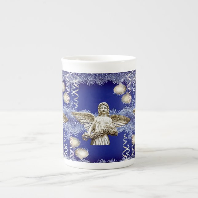 Tasse En Porcelaine Mug de Noël, Ange (Devant)
