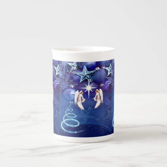 Tasse En Porcelaine Mug de Noël, Ange (Devant)