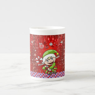Tasse En Porcelaine Mug de Noël, Elfe