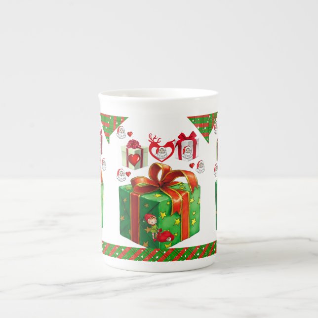 Tasse En Porcelaine Mug de Noël, Elfe (Devant)