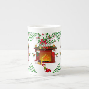 Tasse En Porcelaine Mug de Noël, Elfe
