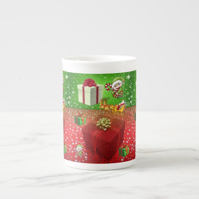 Tasse En Porcelaine Mug de Noël, Elfe (Devant)