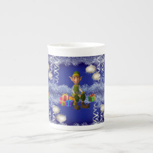 Tasse En Porcelaine Mug de Noël, Elfe