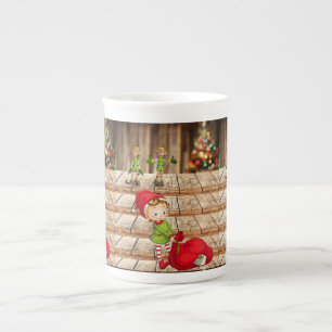 Tasse En Porcelaine Mug de Noël, Elfe