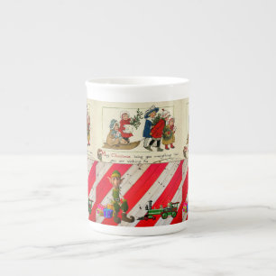 Tasse En Porcelaine Mug de Noël, Elfe, Joyeux Noël