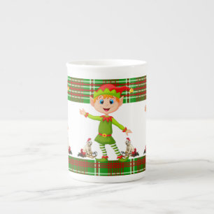 Tasse En Porcelaine Mug de Noël, Elfe, Joyeux Noël