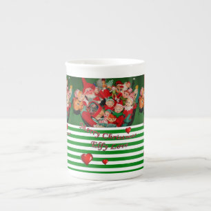 Tasse En Porcelaine Mug de Noël, Elfe, Joyeux Noël