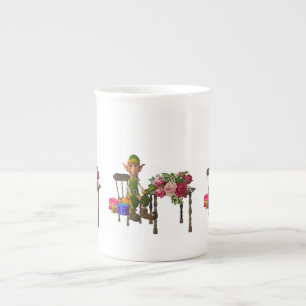 Tasse En Porcelaine Mug de Noël, Elfe, Joyeux Noël