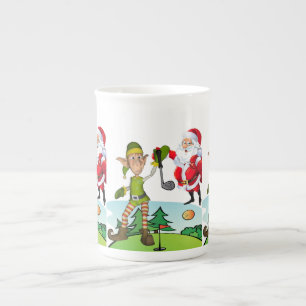 Tasse En Porcelaine Mug de Noël, Elfe, Joyeux Noël