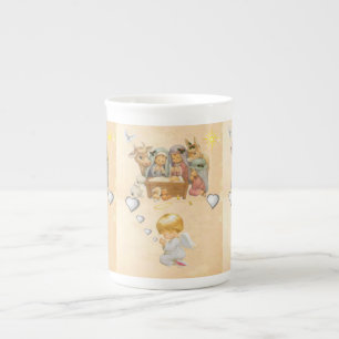 Tasse En Porcelaine Mug de Noël, Jésus Christ, Ange