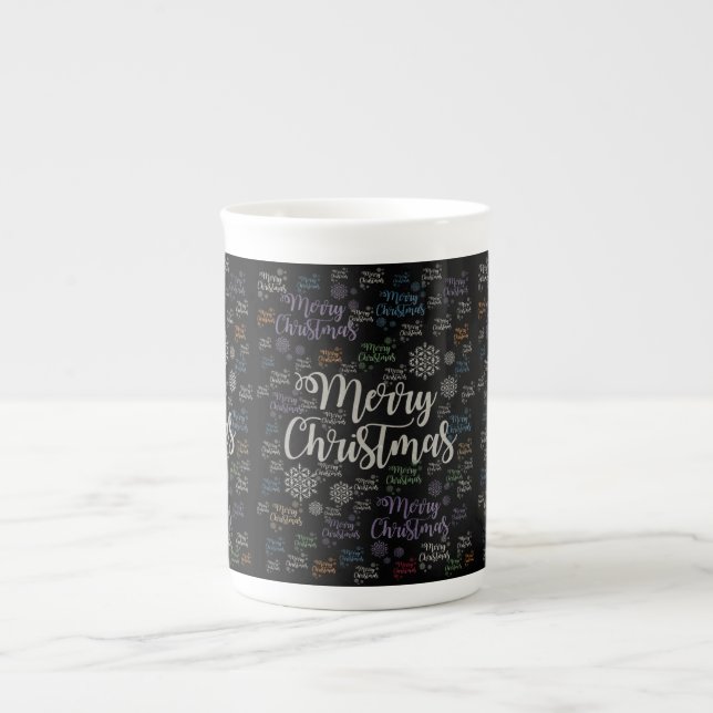 Tasse En Porcelaine Mug de Noël, Joyeux Noël (Devant)