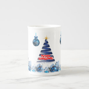 Tasse En Porcelaine Mug de Noël, Joyeux Sapin de Noël