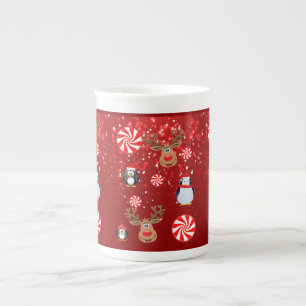 Tasse En Porcelaine Mug de Noël, Penguin, Joyeux Noël