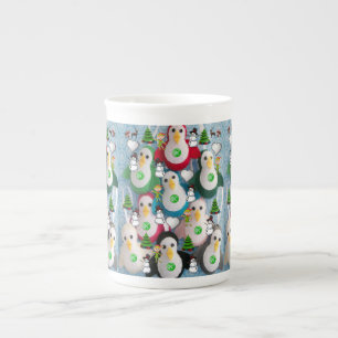 Tasse En Porcelaine Mug de Noël, Penguin, Joyeux Noël