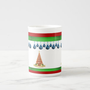 Tasse En Porcelaine Mug de Noël, Sapin de Noël