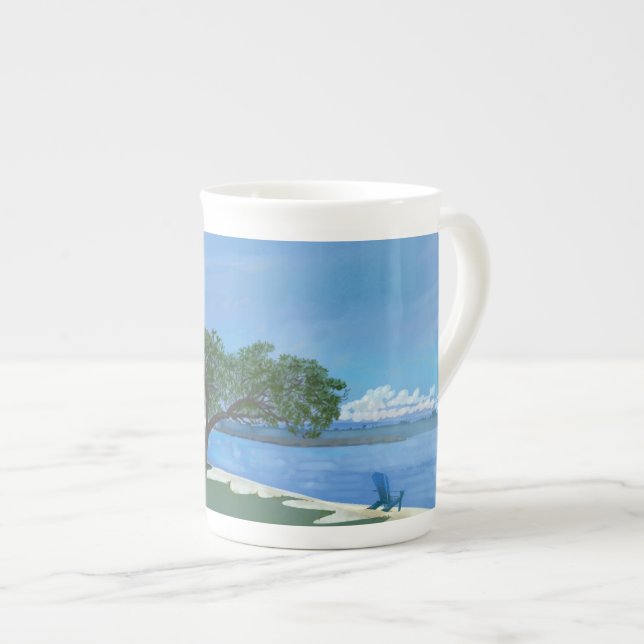 Tasse En Porcelaine Mug de plage (Devant droit)