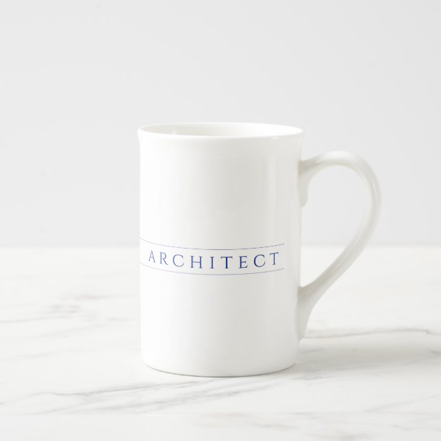 Tasse En Porcelaine Mug en porcelaine fine ARCHITECT / Bleu marine (Droite)