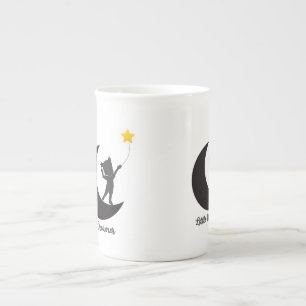 Tasse En Porcelaine Mug Enfants Lune & Étoile Rêveur Mignon