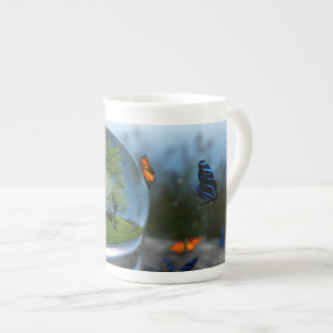 Tasse En Porcelaine Mug Spécialité Globe Papillon