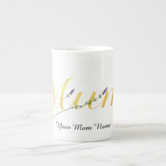 Tasse En Porcelaine Mum Dorée Classique Cadeau de la Fête des Mères