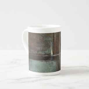 Tasse En Porcelaine Mur de briques rouge et gris