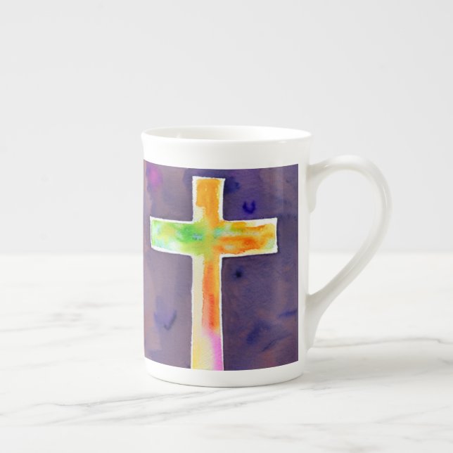 Tasse En Porcelaine Musique de Chine à os croisés d'orange (Droite)