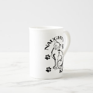 Tasse En Porcelaine Naughty Kitty Bone China Mug