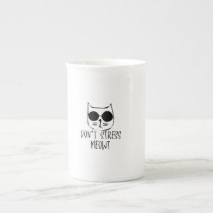 Tasse En Porcelaine n'insistez pas sur meow motivation design chat