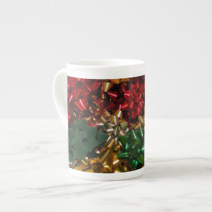Tasse En Porcelaine Noël Bows colorés Festive vacances