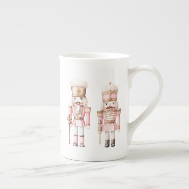Tasse En Porcelaine Noël rose Nutcracker (Droite)