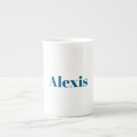 Nom Calligraphie Script Plain Simple Blanc Bleu