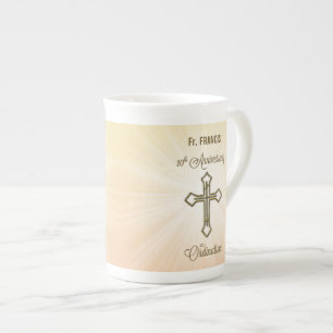 Tasse En Porcelaine Nom personnalisé, 10e anniversaire de l'ordination