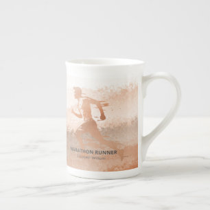 Tasse En Porcelaine Nom personnalisé Marathon Runner Cadeau