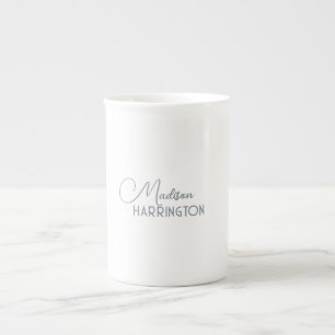Tasse En Porcelaine Nom personnalisé minimal