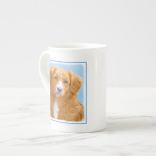 Tasse En Porcelaine Nouvelle-Écosse Peinture de chien pour l'essayeur 