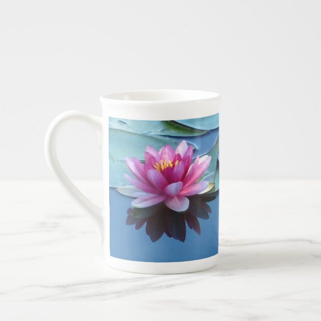 Tasse En Porcelaine Nuits d'eau rose (Gauche)